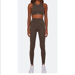 SET Active SculptFlex Seamless Leggings - Espresso (Dark Brown) - Size S